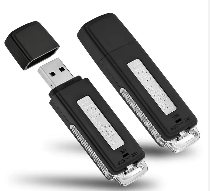 Clé USB 16 GB et enregistreur vocal avec détection de voix 2en1